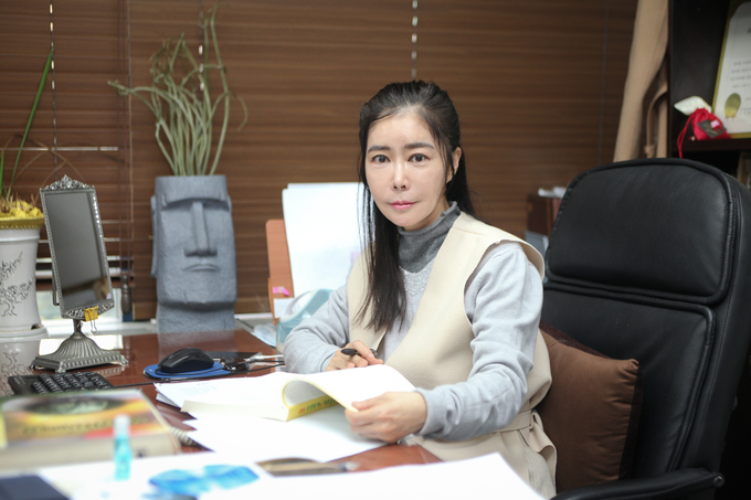 곽장미 세무사고시회장이 새해 회무구상을 밝히고 있다. 
