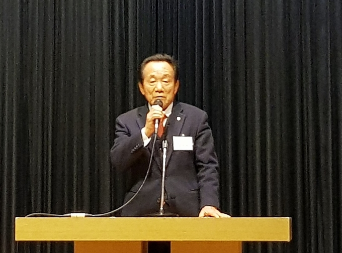 김경태 회장이 인사말을 하고 있다. 