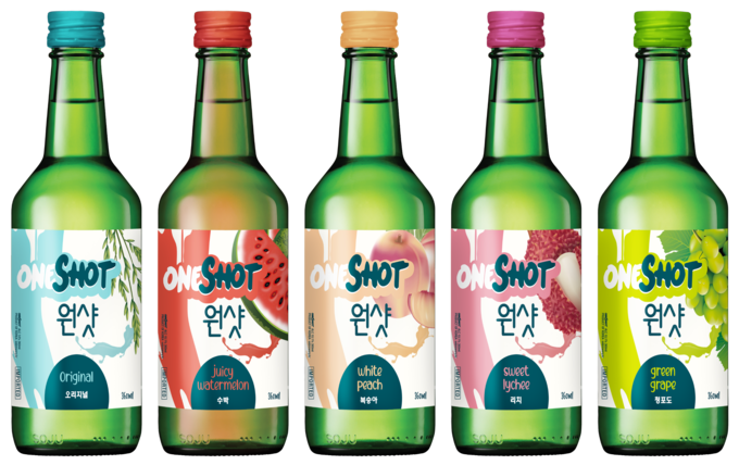 원샷소주 5종.