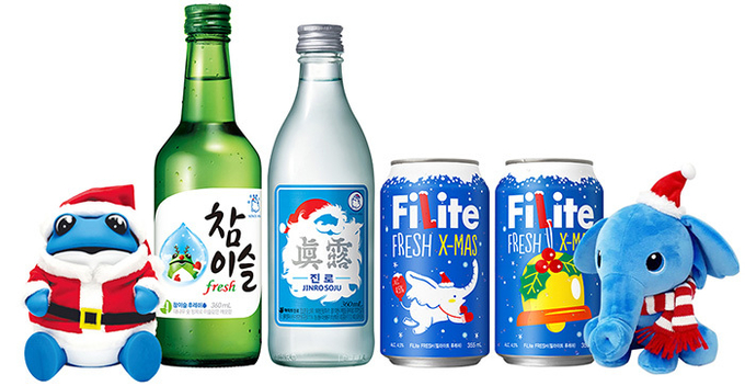 필라이트 후레쉬, 참이슬, 진로 크리스마스 스페셜 에디션.