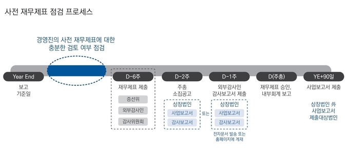 사전 재무제표 점검 프로세스.<그래픽=삼정KPMG>
