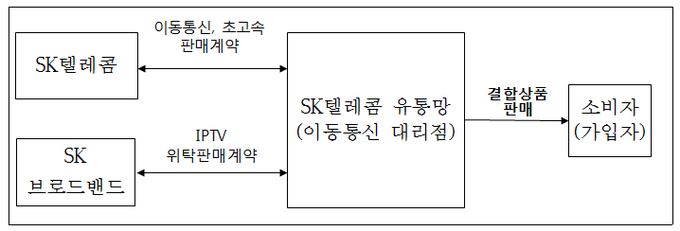 SK텔레콤 대리점의 IPTV 판매 계약 구조.<자료=공정위>