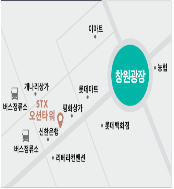 창원세무서 임시청사 약도