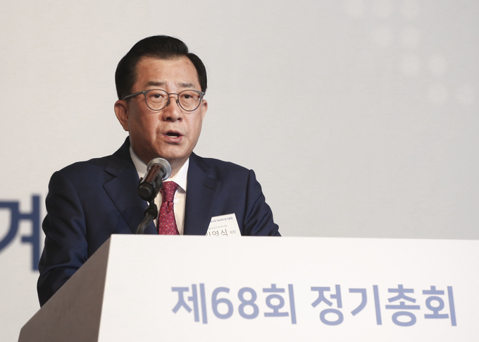 김영식 회장이 제46대 회장 당선 소감을 밝히고 있다<사진=회계사회>. 