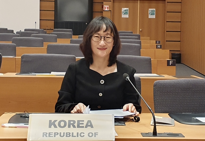 8일 벨기에 세계관세기구에서 원산지기술위원회 의장으로 선출된 조선화 관세청 주무관.