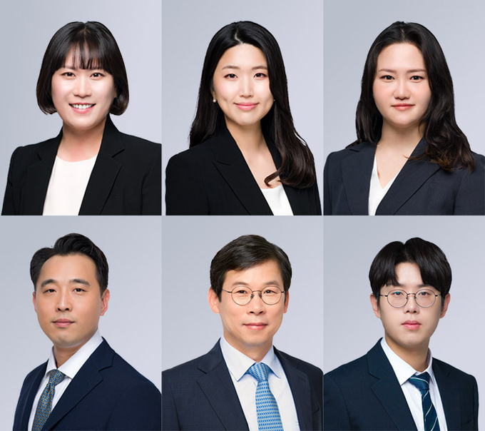 (윗줄 왼쪽부터)이한나·노혜영 세무사, 장정문 외국공인회계사, (아랫줄 왼쪽부터)이재형 외국변호사, 박성만 세무사, 류형석 공인회계사.