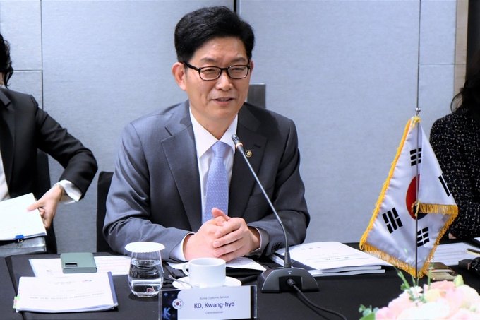 고광효 관세청장이 22일 오전 서울 강남구 소피텔앰배서더호텔에서 개최된 무역원활화 정책포럼에서 인사말을 하고 있다.