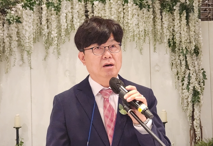 김정훈 역삼지역세무사회장이 인사말을 하고 있다. 