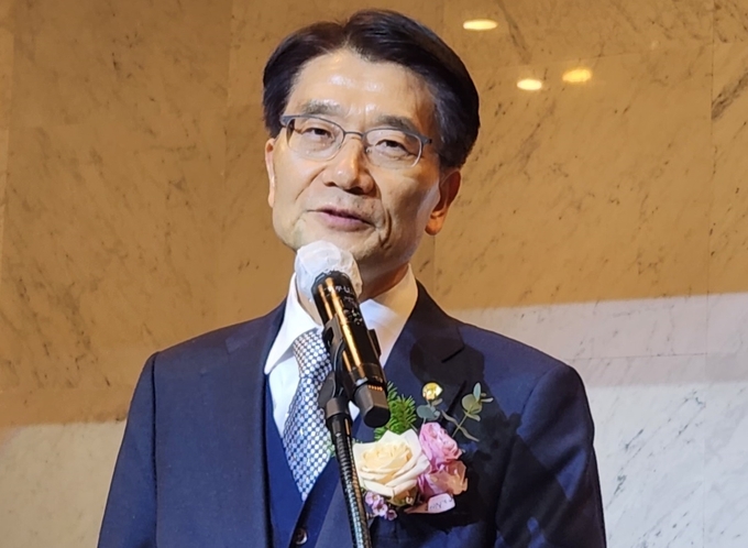 임채수 서울지방세무사회장이 축사를 하고 있다.