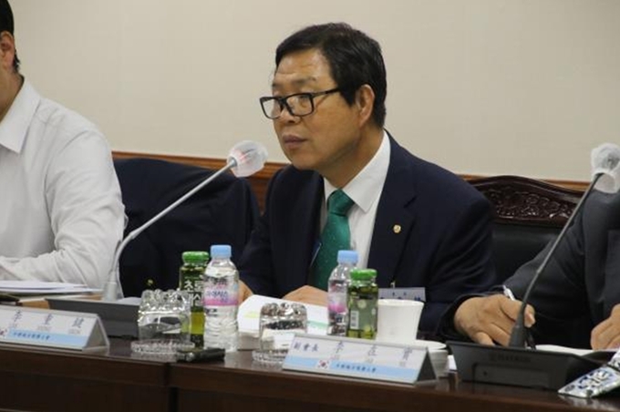 이중건 중부지방세무사회장이 인사말을 하고 있다. 