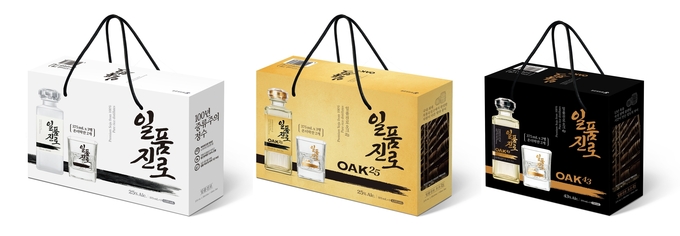 일품진로 선물세트, 일품진로 오크25 선물세트, 일품진로 오크43 선물세트 이미지.